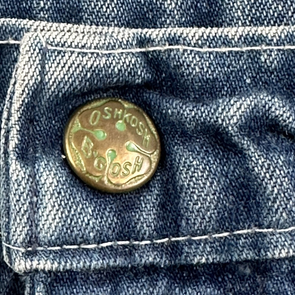 VTG OshKosh Carpenter Pants Mens Blue Jeans 46x28 Sanforized Union Made USA - Picture 6 of 13